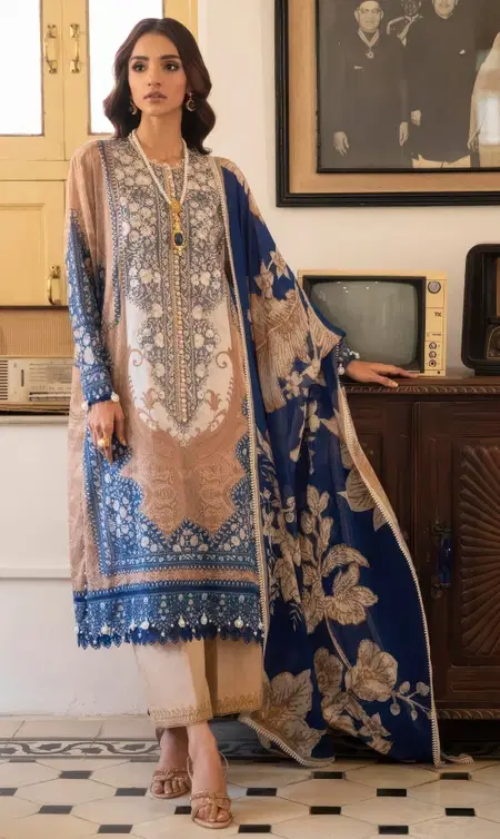 Az 1361 And 1362 By Alzohaib Wholesale Cotton Dupatta Pakistani Salwar Suits In India